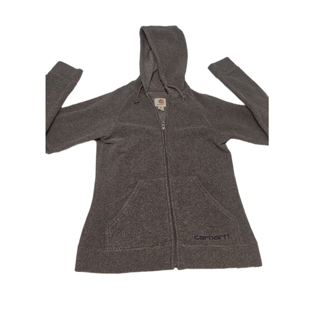 Carhartt Women's Full Zip Fleece Hoodie Light Purple XS Hooded Long Sleeve